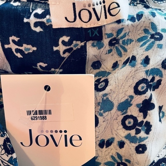 NWT Jovie Paisley Tie Front Blouse - Picture 6 of 8